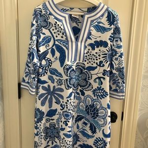 Gretchen Scott blue and white floral dress